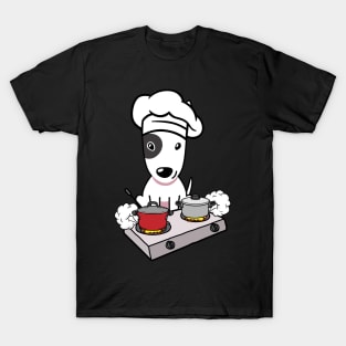 Funny bull terrier is cooking T-Shirt